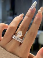 18k Yellow Gold 2CTW Oval Cut Lab Grown Diamond Engagement Ring