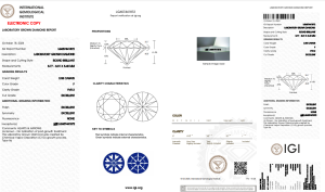 2.58CTW Round Brilliant Lab Grown Diamond Engagement Ring Certification
