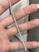 3CTW Round Brilliant Lab Grown Diamond Tennis Bracelet Four Prong