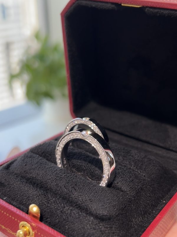 Full Circle  Lab Grown Diamond Wedding Band Ring in 18K White Gold