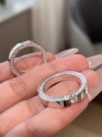 Full Circle  Lab Grown Diamond Wedding Band Ring in 18K White Gold
