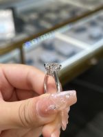 3CTW Lab Grown Diamond Engagement Ring in 18K White Gold