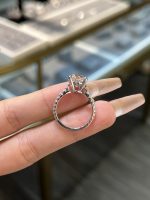 3CTW Round Brilliant Lab Grown Diamond Engagement Ring Four Prong