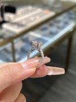 3CTW Round Brilliant Lab Grown Diamond Engagement Ring Four Prong