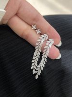 Marquise Cut and Round Brilliant Lab Grown Diamond Earrings