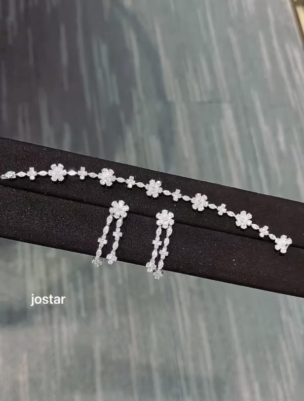 Forget-Me-Not Lab Grown Diamond Earrings Pear Shape and Marquise Cut