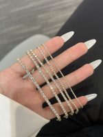 Lab Grown Diamond Tennis Bracelet Four Prong in 18K Yellow Gold