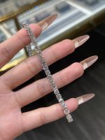 11CTW Round Brilliant Lab Grown Diamond Tennis Bracelet Four Prong in 18K White Gold