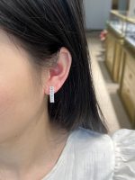 4.5CTW Emerald Cut Lab Grown Diamond Earrings in 18K White Gold