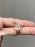 Toi et Moi Princess Cut and Pear Shape Lab Grown Diamond Engagement Ring