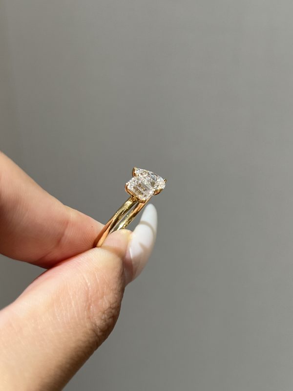 Toi et Moi Two-Stone Lab Grown Diamond Engagement Ring in 18K Yellow Gold