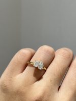 Toi et Moi Two-Stone Lab Grown Diamond Engagement Ring in 18K Yellow Gold