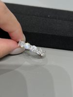 8 Carats Full Circle Lab Grown Diamond  Wedding Band Ring in 18K White Gold