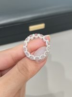 8 Carats Full Circle Lab Grown Diamond  Wedding Band Ring in 18K White Gold