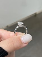 1.5 Carat Princess Cut Lab Grown Diamond Engagement Ring in 18K White Gold