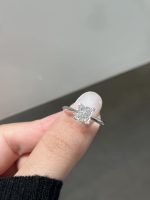 1.5 Carat Princess Cut Lab Grown Diamond Engagement Ring in 18K White Gold