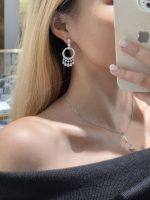 Full Circle Lab Grown Diamond Earrings For  Women in 18K White Gold